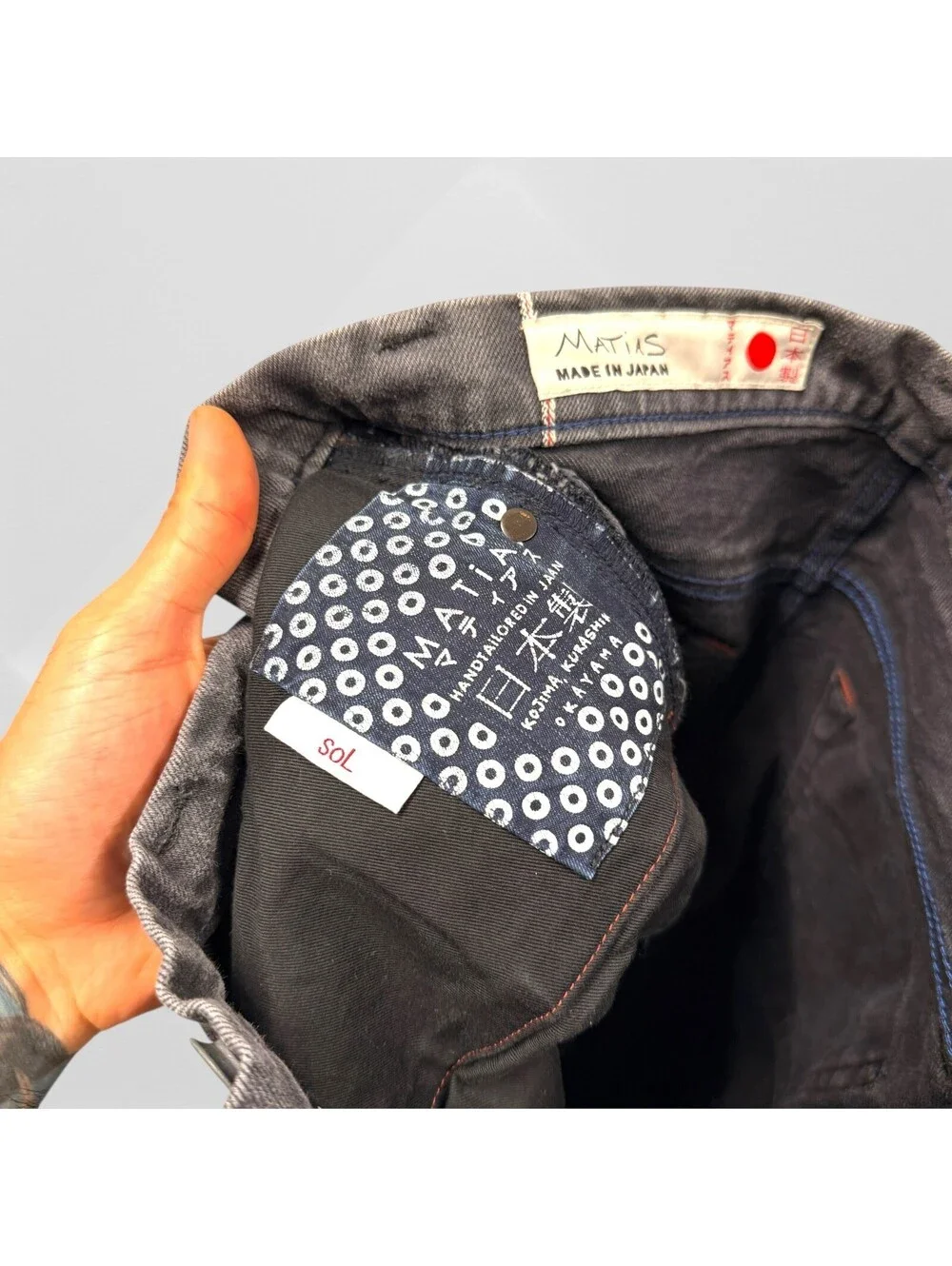 Matias Selvedge Denim Jeans Lunado Black Slim Fit Okayama Sol  Japan 30x26
